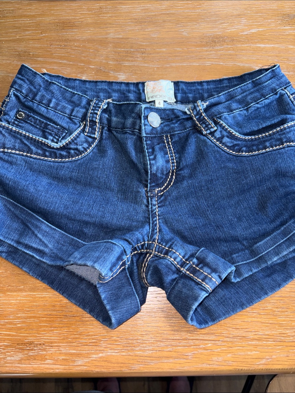 Arden B Dark Indigo Denim Shorts